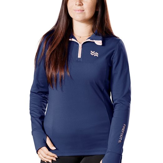 Firefoot Birkby Fleece Lined Baselayer Kids Child Navy/Rose Gold