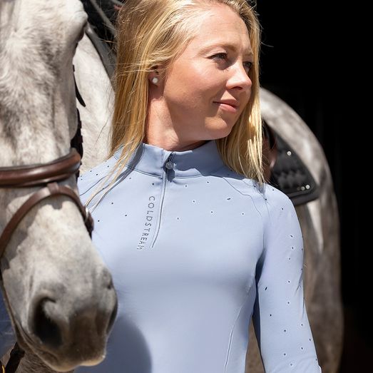 Coldstream Jedburgh Long Sleeve Base Layer - Maya Blue