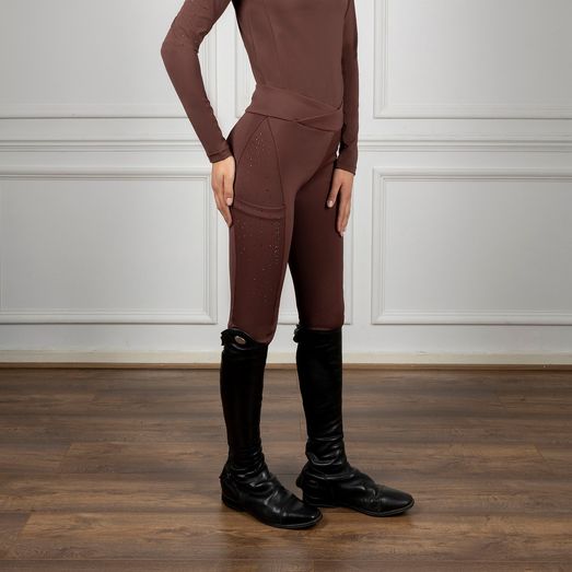 Coldstream Jedburgh Riding Tights - Chocolate