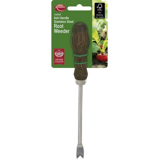 Ambassador Ash Handle Stainless Steel Root Weeder