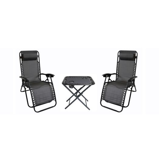 SupaGarden 3 Piece Zero Gravity Chair Set
