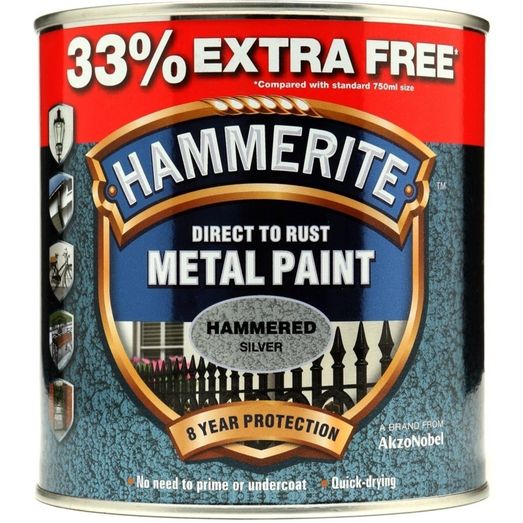 Hammerite Metal Paint Hammered 750ml + 33% Free