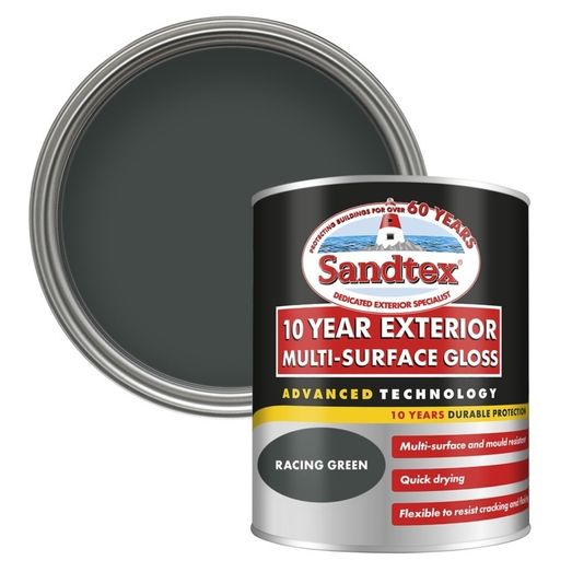 Sandtex 10 Year Exterior Multi Surface Gloss Racing Green