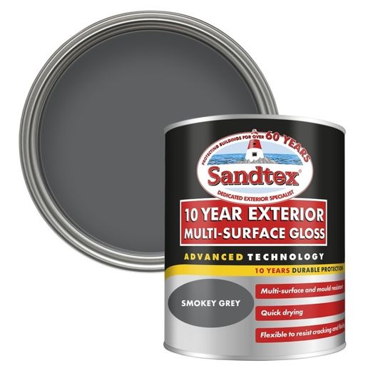 Sandtex 10 Year Exterior Multi Surface Gloss Smokey Grey