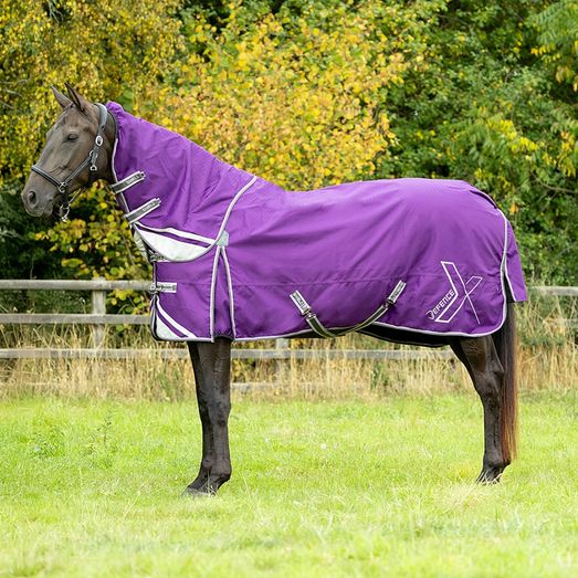 DefenceX Shield 100g Turnout Rug with Detachable Neck - Purple