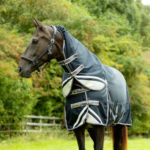 DefenceX Shield 200g Turnout Rug with Detachable Neck - Navy