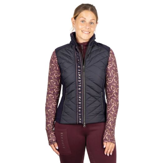 Hy Equestrian Elevate Style Gilet - Navy/Berry - XX Large