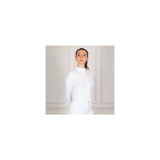 Coldstream Hirsel Long Sleeve Diamante Show Shirt - White