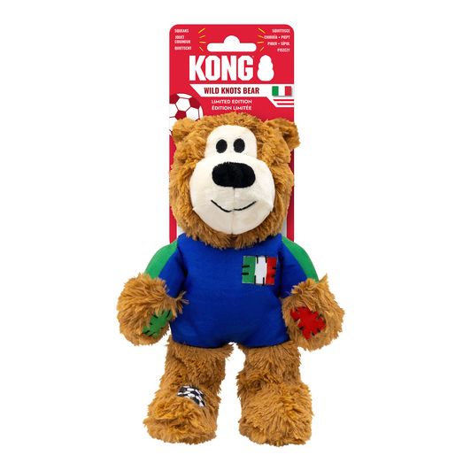 Kong Wild Knots Sportita Bear Italy Dog Toy Blue