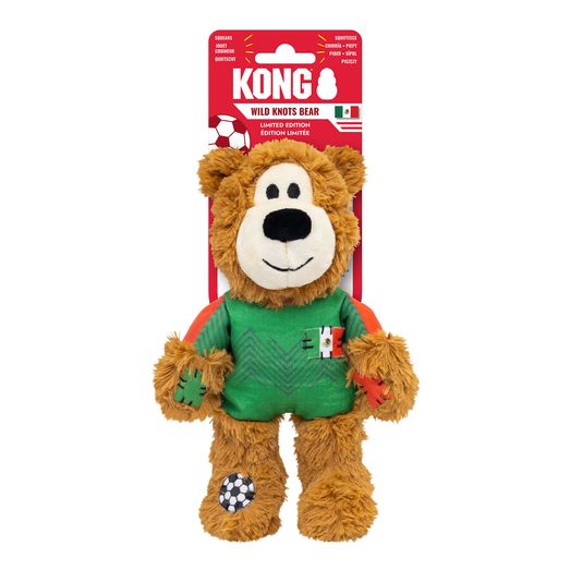 KONG Wild Knots Sportmex Bear Mexico Dog Toy Green