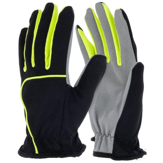 Child's Glove Joy 8-11 years open cuff, black-neon