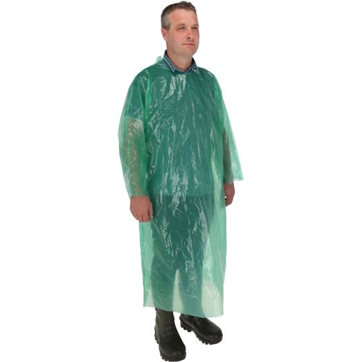 Disposable Coat PE, 20 pc, green,