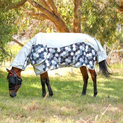 Equilibrium Field Relief Waterproof Fly Rug Grey/White