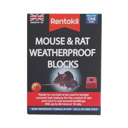 Rentokil Mouse &amp; Rat Weatherproof Blocks
