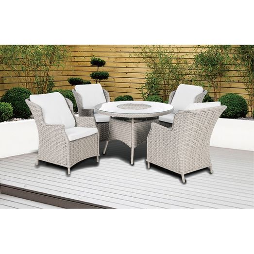 Pagoda Chambery Beige Deluxe Dining Set With Ice Bowl