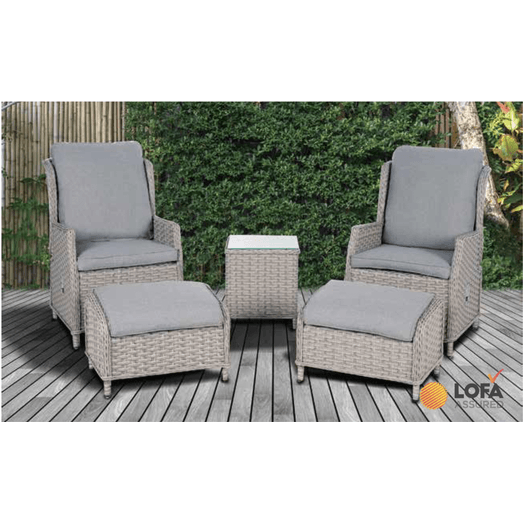 Pagoda Chambery Beige Deluxe Reclining Companion Set