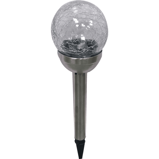 Pagoda Solar Crackle Ball Light White LED