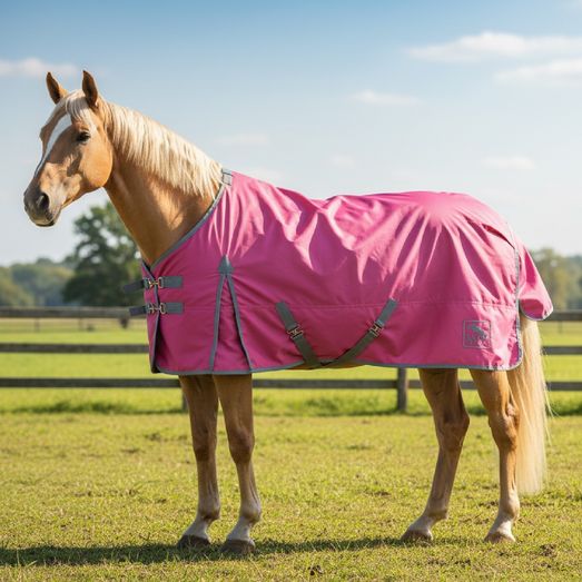 W-Horse Whr1 0g Standard Turnout Rug Pink/Grey