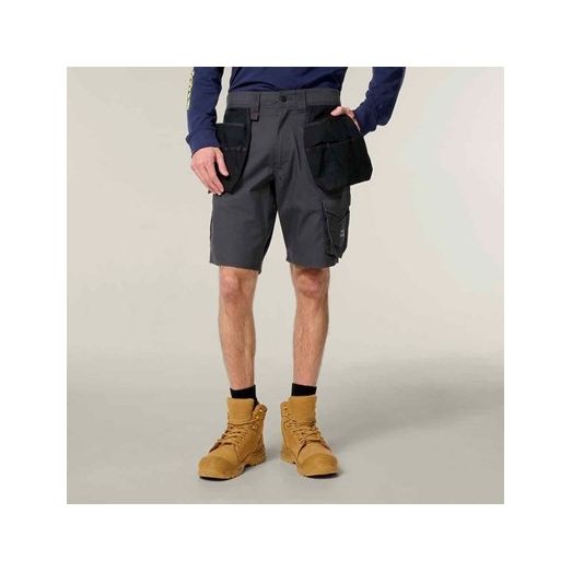 Hard Yakka Raptor Active Holster Pocket Shorts (Grey)
