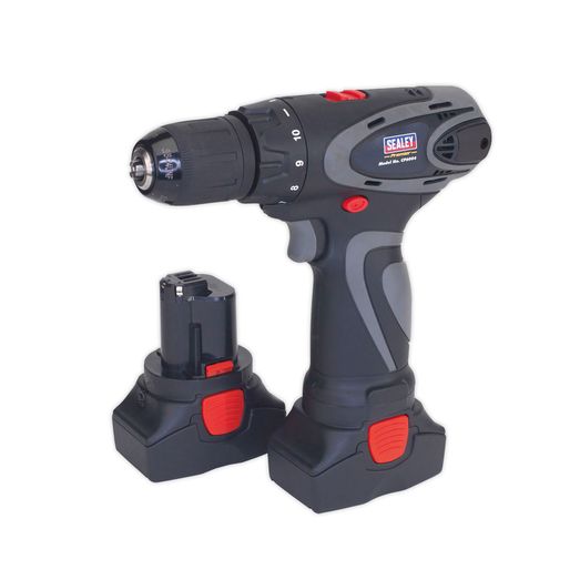 Sealey CP6004 Cordless Drill/Driver 10mm 14.4V 2Ah Lithium-ion 10mm 2-Speed Motor - 2 Batteries 40min Charger