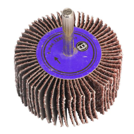 Sealey FW403080 Flap Wheel &amp;#8709;40 x 30mm 80Grit 6mm Shaft