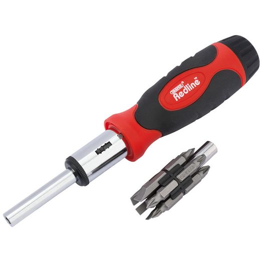 Draper 67543 Draper Redline Ratcheting Screwdriver and Bit Set (14 Piece)