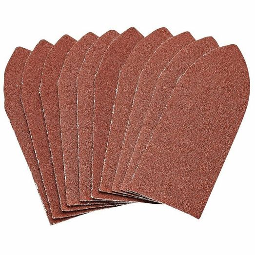 Draper 99262 Hook and Loop Aluminium Oxide Sanding Sheets, 32 x 92mm, 120 Grit (Pack of 10)