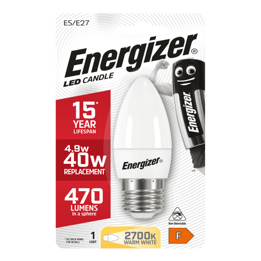 Energizer S8881 E27 Warm White Blister Pack Candle