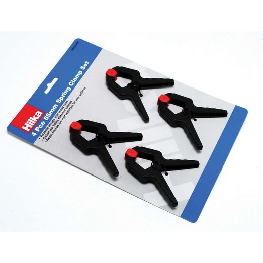 Hilka 4 pce 3.25" 85mm Spring Clamp Set