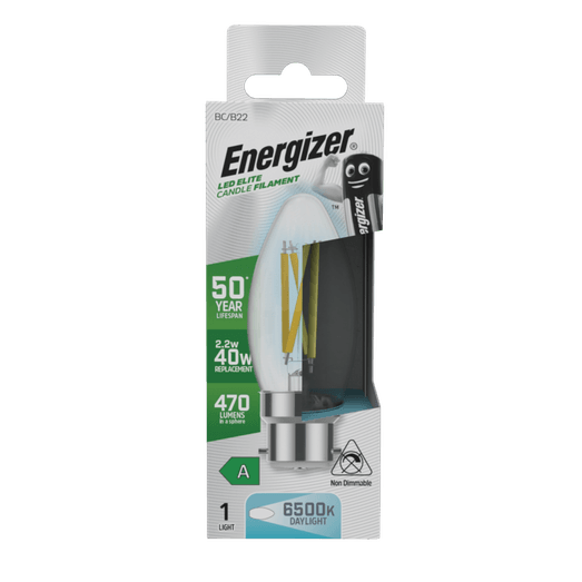 Energizer S29639 B22 A Rated Candle 6500k 2.2w
