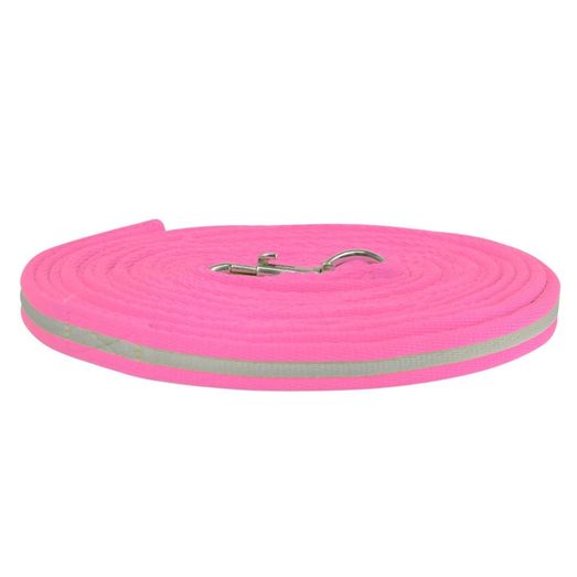 Reflector Lunge Rein By Hy Equestrian Pink