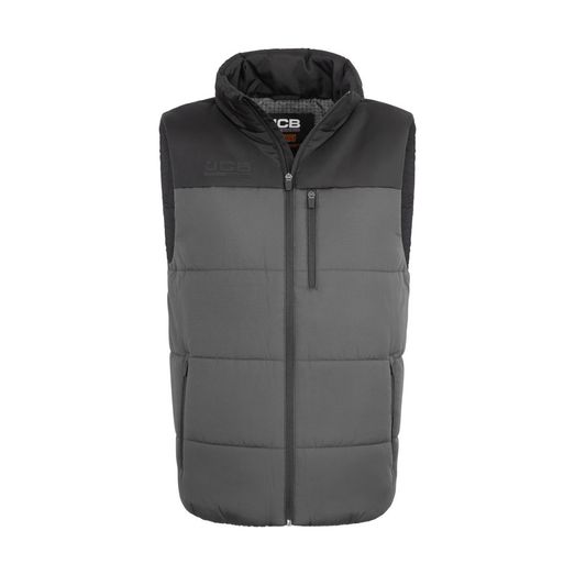JCB Unisex Padded Gilet Grey/Black