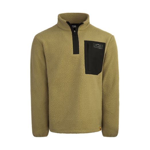 JCB Unisex Borg Fleece Olive
