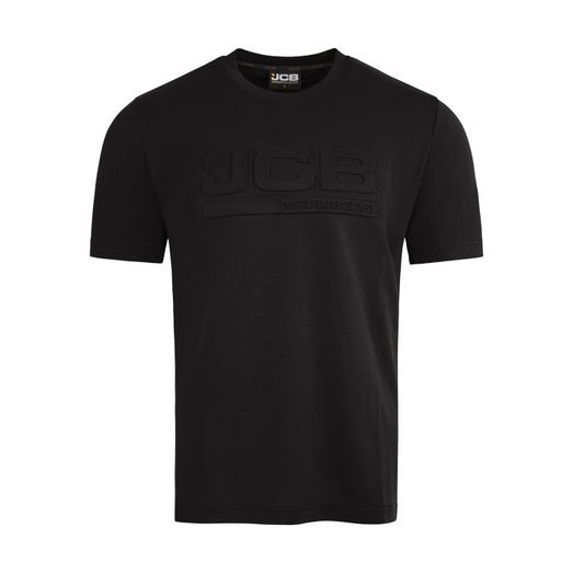 JCB Unisex 3D Embossed T-Shirt Black