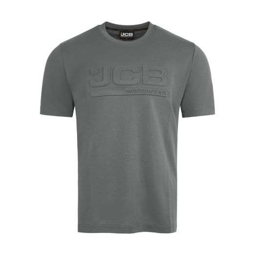 JCB Unisex 3D Embossed T-Shirt Grey