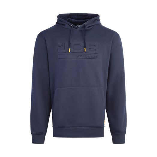 JCB Unisex Embossed Hoody Navy