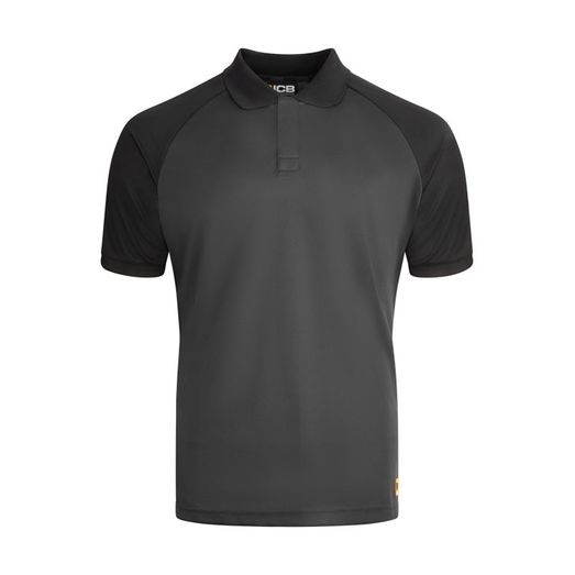 JCB Unisex Classic Collar Polo Shirt Grey/Black