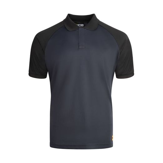 JCB Unisex Classic Collar Polo Shirt Navy/Black