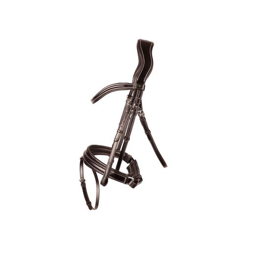 Hy Equestrian Propresicce Pelle Crank Leather Bridle Brn/Slv Brown/Silver