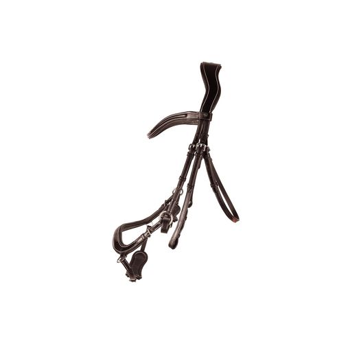Hy Equestrian Propresicce Pelle Drop Leather Bridle Brn/Slv Brown/Silver