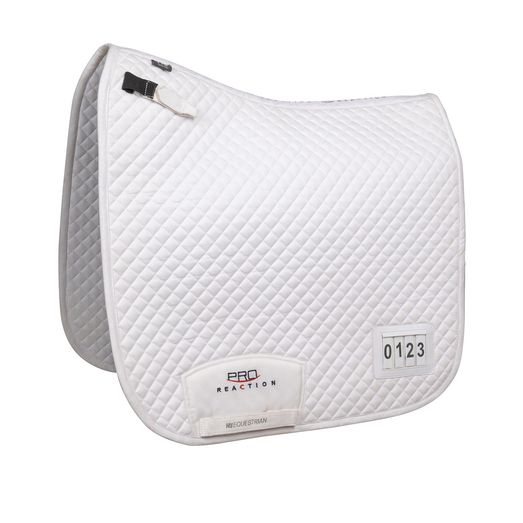Proreaction Pima Dressage Saddle Pad By Hy Equestrian White