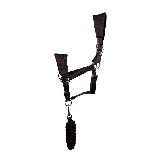 Coldstream Middleton Air Flow Headcollar &amp; Lead Rope Black