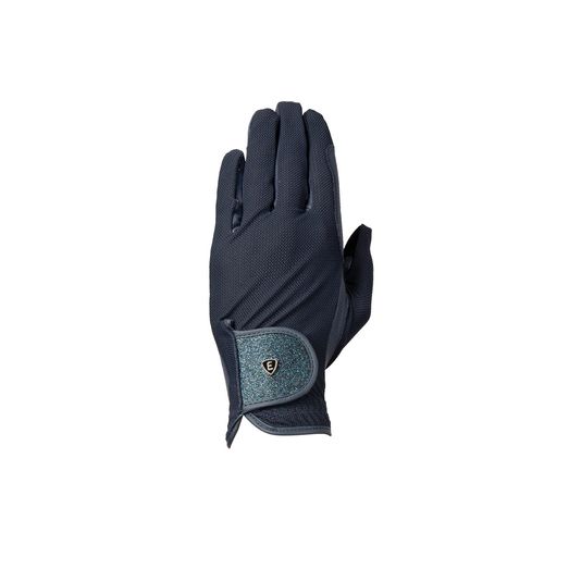 Elevate Glitter Flex Meshriding Gloves By Hy Equestrian Navy