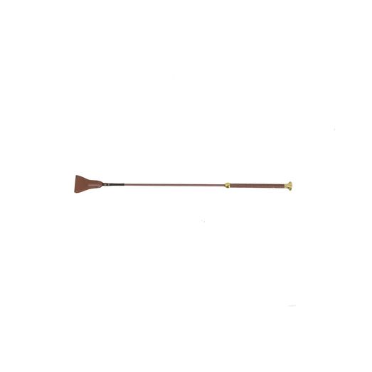 Hy Equestrian Faux Leatherriding Whip Brown/Gold