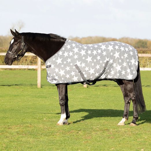 Hyconic Accent Fleece Rug Grey With White Stars