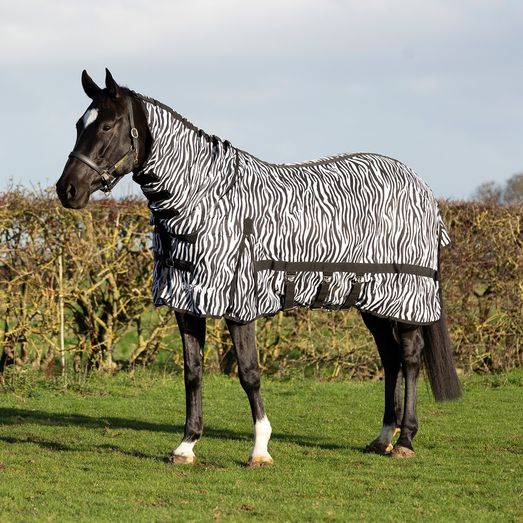 Hyconic Zebra Combi Fly Rug Black/White