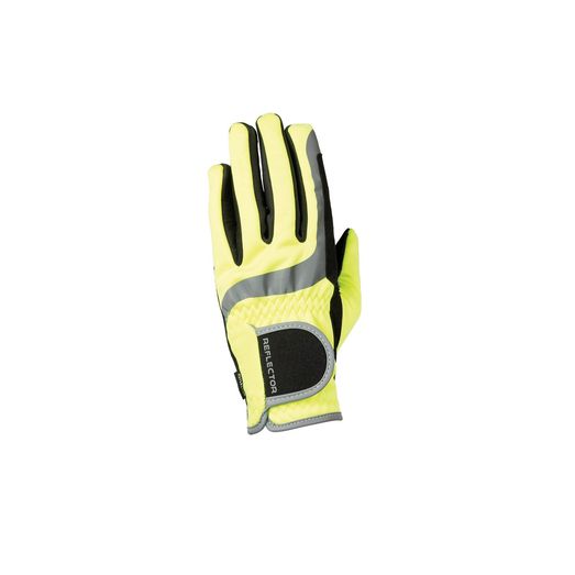 Reflector Glowguard Ridinggloves By Hy Equestrian Yellow Yellow/Black