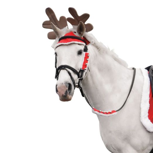 Hy Equestrian Christmas Santa Rein Sleeves Red/White