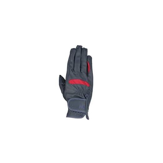 Hy Equestrian Lightweight Riding Gloves Navy/Burgundy