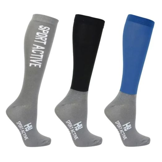 Hy Sport Active Young Rider Riding Socks Child Jewel Blue